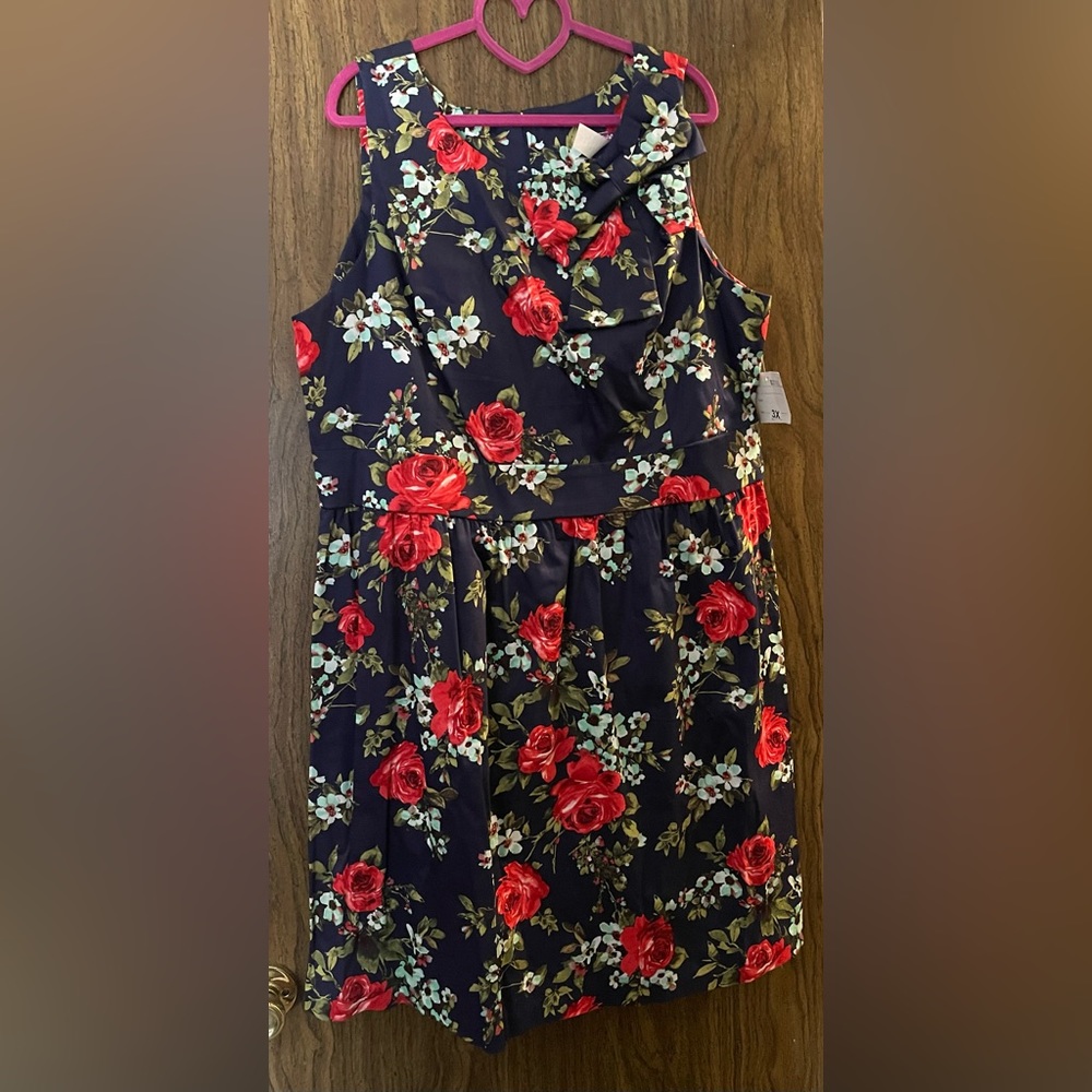 ModCloth floral dress with bow new with tag